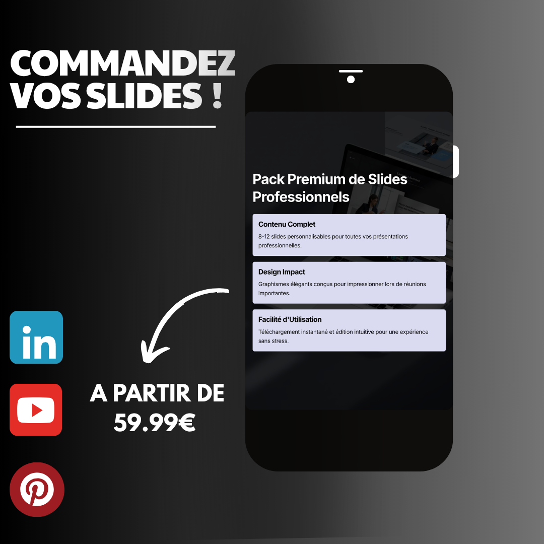 Pack de slides professionneles et impactantes
